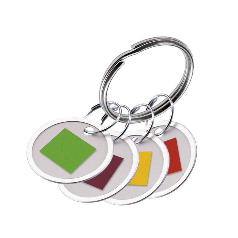 Lucky Line Round Paper Tag 1-1/4"" with Metal Rim and Split Ring, 20 Pack (28220) - Image 2